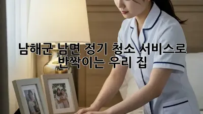 남해군 남면🏡 정기 청소 서비스로 반짝이는 우리 집✨