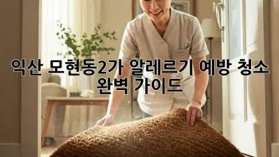 익산 모현동2가 알레르기 예방 청소 완벽 가이드
