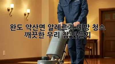 완도 약산면 알레르기 예방 청소🧹 깨끗한 우리 집 만들기✨